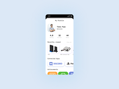 User Profile – Daily UI #006 app dailyui profile user interface design userinterface userprofile