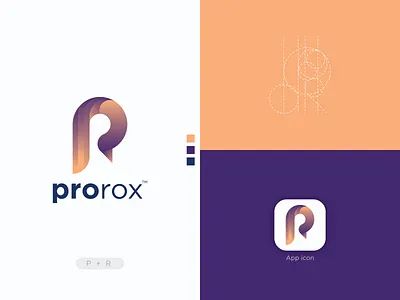 PR Letter Logo Concept brand brand identity branding golden ratio goldenratio logo logo design p letter popular logo popular shot pr letter pr logo prorox prorox logo vector