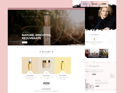 Cosmetics & Beauty beautics website beautics website cosmetics design cosmetics product cosmetics product website dribbble flat design minimal design skincare skincare website ui design uiuxdesign