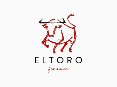 bull dry brush stroke logo art artsy brand branding brush bull cow dry illustration ink logo paint stroke toro