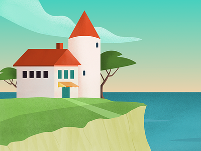 Cliff House affinitydesigner design flat illustration vector vector art