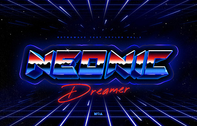 80s Retro Text Effects vol.2 1980s 3d 80`s 80s effect effects label logo mockup neon new photoshop retro retrowave style styles synth synthwave text wave