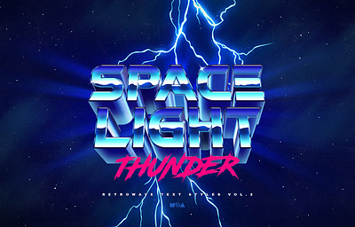 80s Retro Text Effects vol.2 1980s 3d 80`s 80s effect effects label logo mockup neon new photoshop retro retrowave style styles synth synthwave text wave