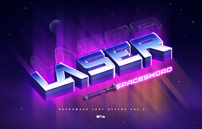 80s Retro Text Effects vol.2 1980s 3d 80`s 80s effect effects label logo mockup neon new photoshop retro retrowave style styles synth synthwave text wave