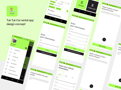 CAR RENTAL APP FOR DRIVER DESIGN adsum adsumoriginator android app design app app concept app interface app ui application application development car rental app concept originator user experience design user inteface user interface design user interface ui