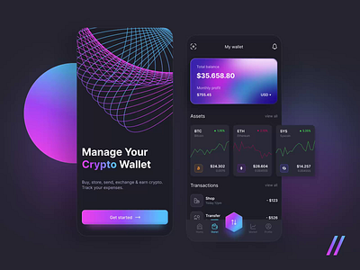 Crypto Wallet App andriod app animation app blockchain crypto design ecommerce finance fintech interaction interface ios app interaction ios mobile mobile mobile interaction design motion transfer ui ux wallet