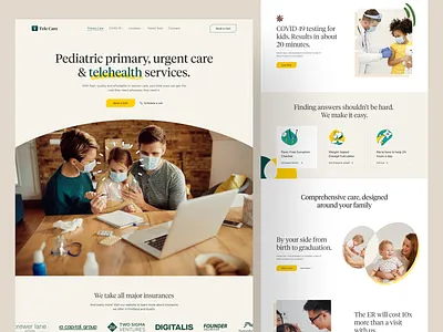 Medical Healthcare Website Design doctor figma template health care landing page healthcare service website homepage landing page medical landing page medical website design online medical service telehealth care uihut web template website design