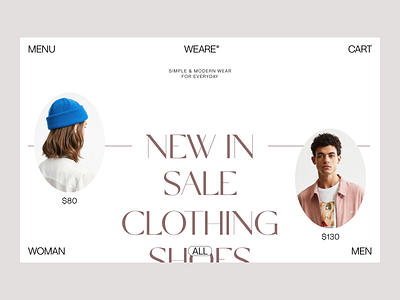 Weare art direction branding clothing design ecommerce fashion layout minimal presentation store typogaphy ux wear web website