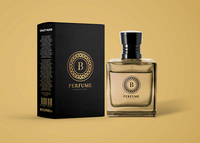Black Label Perfume Bottle Packaging Mockup download mockup mockup mockups psd
