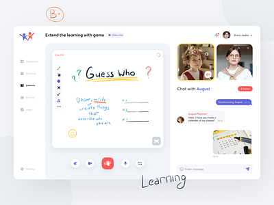 Online Learning - Dashboard chat course dashboard dashboard ui ux education english english school englishlanguage language language app learning learning english learning platform lessons online sundaycrew teachers tools uiux whiteboard