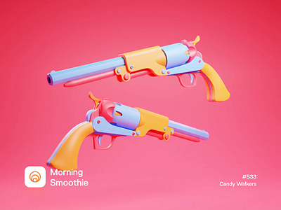 Candy Walkers 3d 3d art 3d artist 3d artwork animated animatedgif animation blender blender3d candy cartoon diorama gun illustration isometric isometric design isometric illustration low poly revolver texas