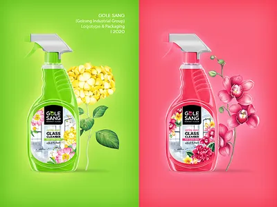 Gole Sang Logo & Packaging Design brand design branding cleaning dreamy glass cleaner graphic graphic design hygienic illustration label label packaging labeldesign logo design logotype photoshop