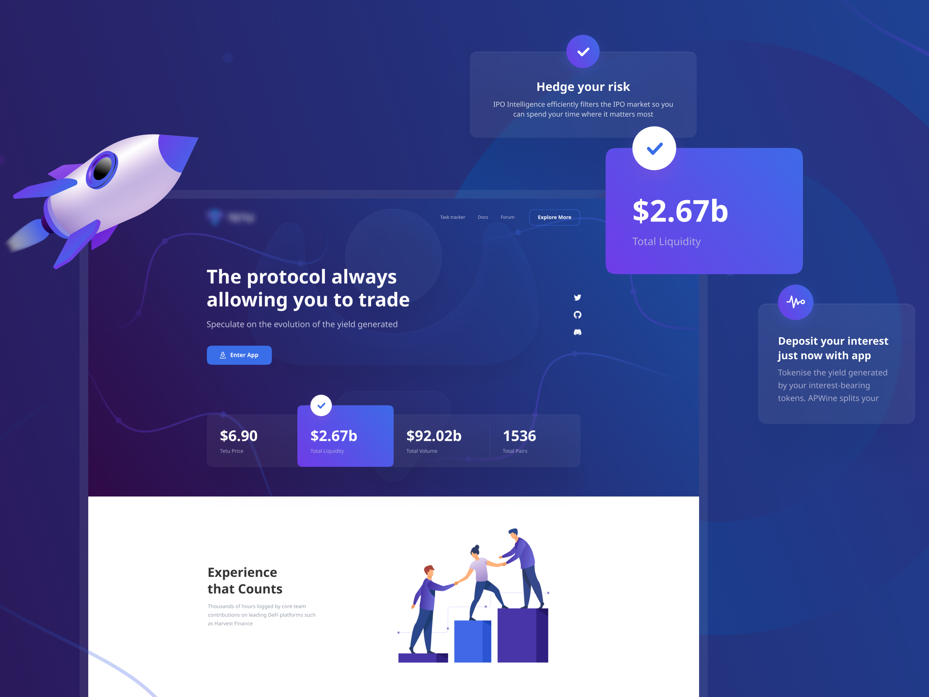 De-Fi Promo Website animation crypto website cryptocurrency defi design illustration landing promo website ui uiux ux wallet web design website