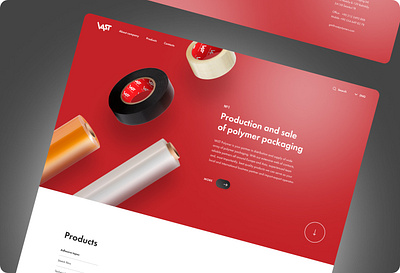 VAST Polymers b2b banner buisness product design ui web design