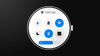 Quick Settings android concept concept design design google material material design quick settings settings smartwatch ui ux wear os