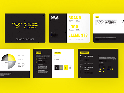 VIS Brandbook blackbook brandbook brandguidelines branding colors commerce digitalbook elements figma graphicdesign guidelines integration logo tableofcontents ui vet web webdesign yellow