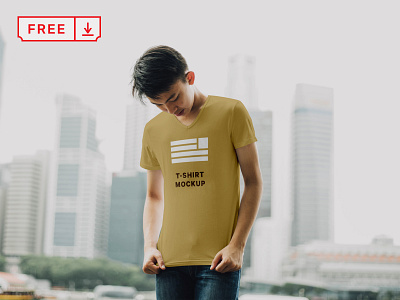 Free Men s T Shirt Mockup branding design download font free identity illustration logo mockup psd t shirt t shirt design t shirt mockup