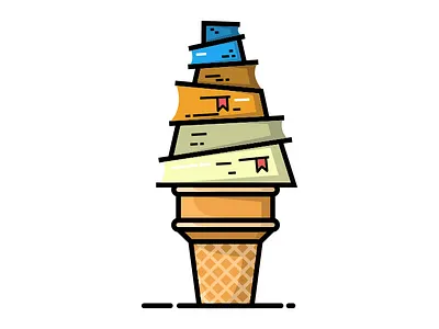 book ice design icon illustration logo sketch vector