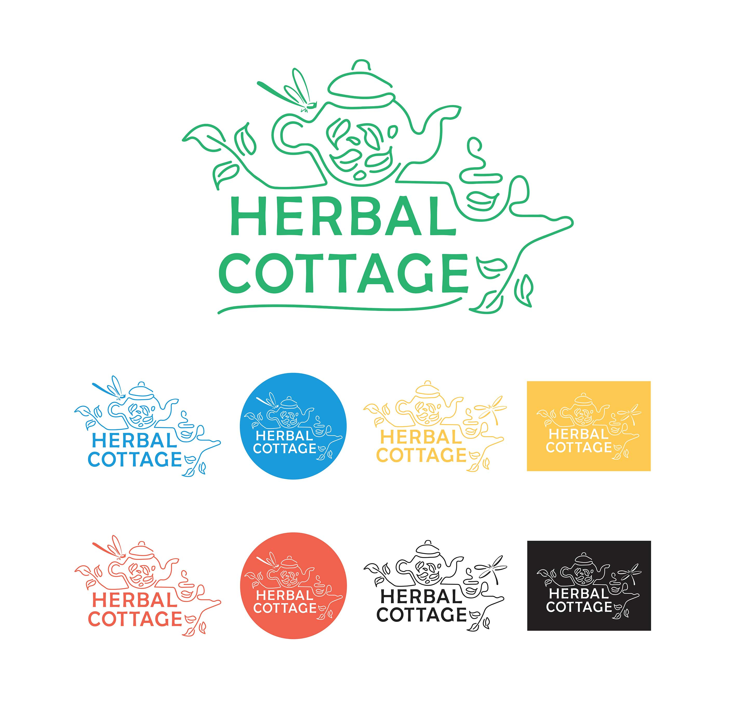 Example of Cromatix work Logo Herbal Cottage New pin