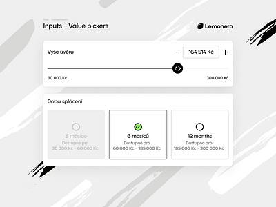 Lemonero - Inputs (Range) app components desktop app figma input interface design picker range picker range slider select slider ui value