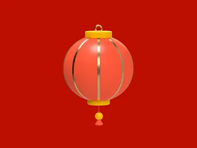 Red Lantern 3d 3d animation blessings c4d celebration chinese chinese new year cinema4d festive icon lantern light lunar new year revolut