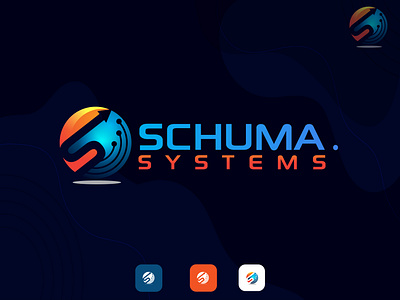 Schuma Systems - IT Business Logo Design abstract logo branding creative design graphic design illustration initial logo it business logo logodesign modern logo s icon tech logo technology logo vector