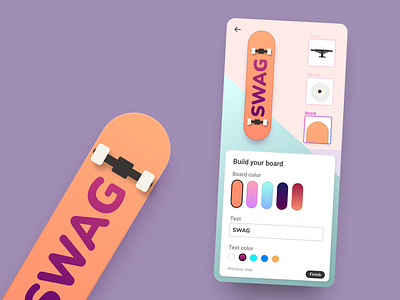 33 :: Customize Product customize product dailyui dailyui 033 mobile skateboard ui