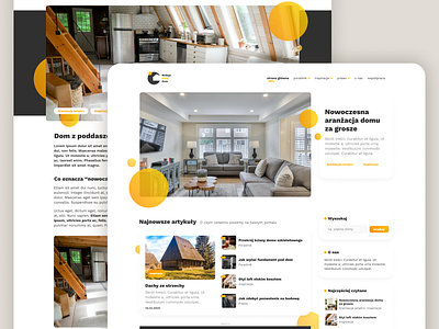 House building and decoration blog article page big photo blog branding building clientwork home home decor home design logo orange ui ux web