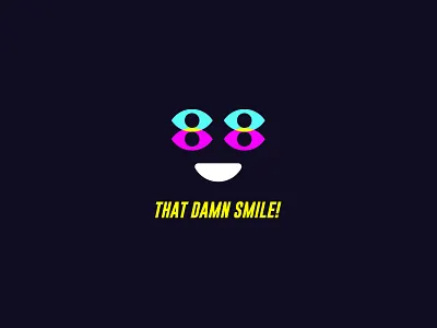 That smile! 4 brand branding cajva creepy design emblem eyes happy identity illustration logo mark playful smile smiling