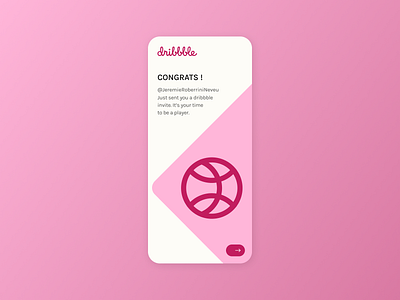 40 :: Dribbble Invite dailyui dailyui 040 dribbble invite invite mobile ui