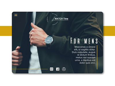 Screen Watch Time branding branding agency design elottadesign header landingpage men screen time ui design watches website