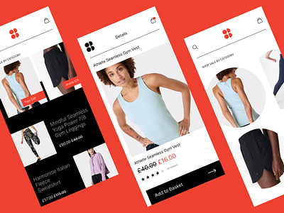 Sweaty Betty concept design graphic design minimal product design ui ux