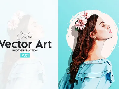 Cartoon Vector Art Photoshop Action 3d action art cartoon design graphic design illustration photoshop effect portrait art social media banner vector art vector illustration vexel art web banner