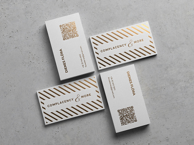 Business card branding business card businesscard design elotta elottadesign gold qr code qrcode