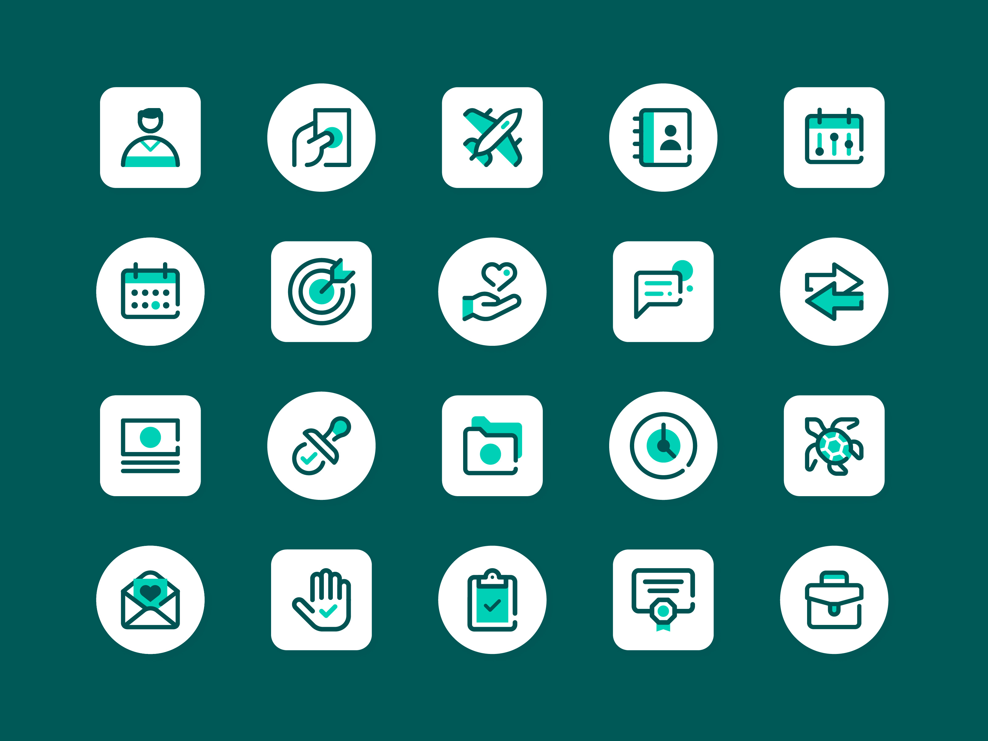 UKG - Brand Icon Library app brand branding design geometric icon line system icons ui vector