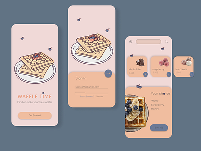 Waffle lover app app design ui ux website