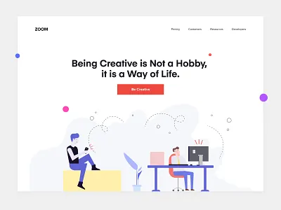 Zoom Banner app banner branding clean design design music typography ui ux web website