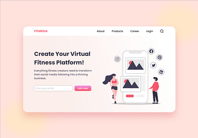 FITMEDIA app design design fitmedia fitness app fitness website minimal minimalist ui uidesign user experience userinterface ux