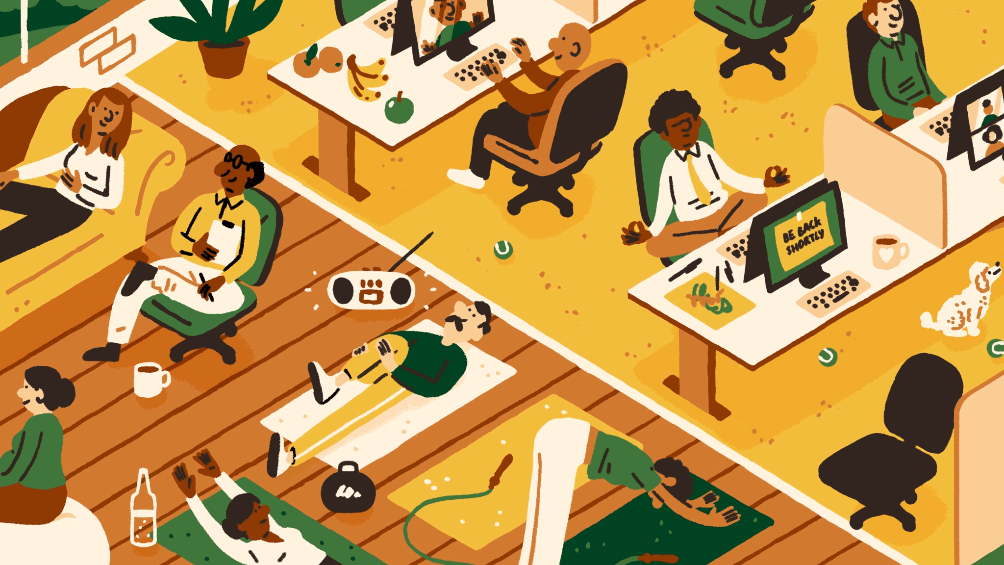 Wellbeing by Folio Illustration Agency on Dribbble