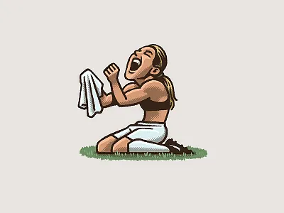 Brandi Chastain's PK Wins the World Cup 1999 athlete brandi chastain drawing illustration mario portrait soccer spo mo spo mos sports spot illustration world cup zucca