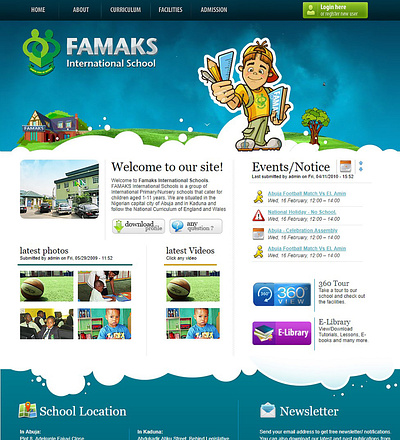 Famaks School - Web Portal design photoshop ui ux website design website development