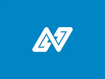 N logo design flat graphic design icon illustration illustrator logo minimal vector