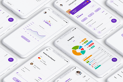 Wallet / Finance App UI (White Version) adobe xd adobe xd design clean app ui clean ui design concept design ui e budgeting e wallet finance money payment app wallet