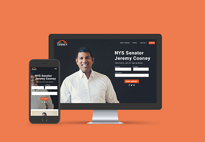Website Design for Senator Jeremy Cooney mobile design political campaign political design squarespace ui design uxdesign web designer webdesign