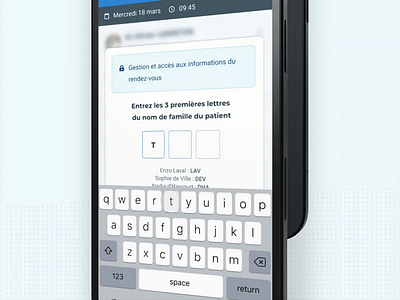 Security password 🔓️ app design appointment blur blurred background blurry booking details health app healthcare input interaction design keyboard medical app medical appointment mobile app password recap security security app sms text message