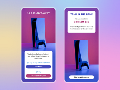 97 :: Giveaway dailyui dailyui 097 givaway mobile ui