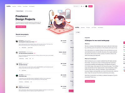 Freelance Project Board UI Updates design dribbble freelance jobs project board ui updates ux website