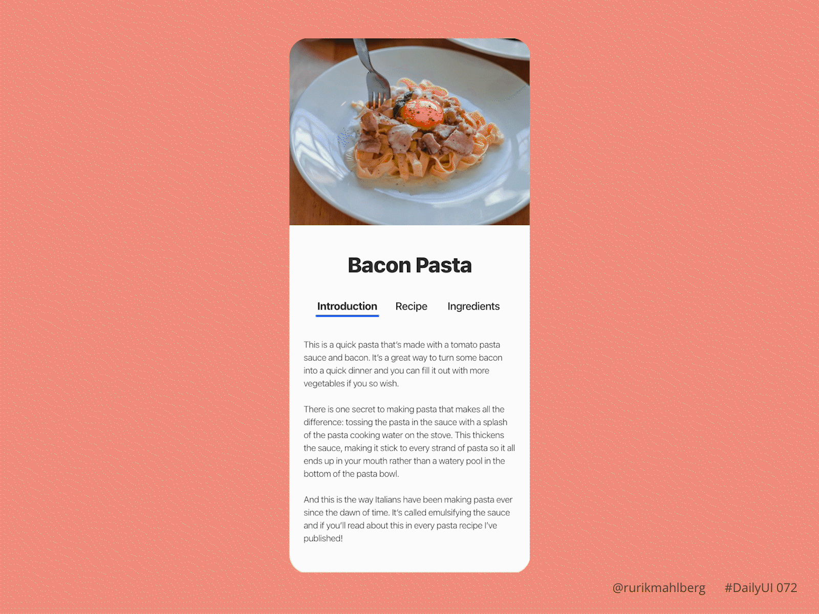 Image slider adobe xd adobexd app carusel daily ui dailyui image minimal mobile modern pasta slider trendy ui ux