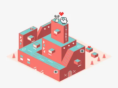 Valentine Pixel art adobe illustrator adobe photoshop ai cartoon design dogs dribbbleweeklywarmup game art game design illustration kids illustration love pets photoshop pixel pixel art weeklywarmup