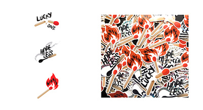 Sticker design adobe illustrator matches sticker sticker design vector art